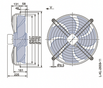 Ventilator axial de aspiratie Ziehl FN 063-6EK.4I.V7P1
